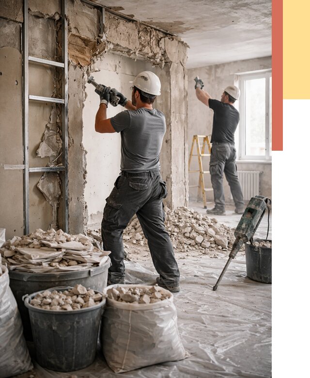 Демонтажные работы в Шумерле от 2933 руб. — услуги и цена под ключ | ОТДЕЛОЧНИК-Шмр