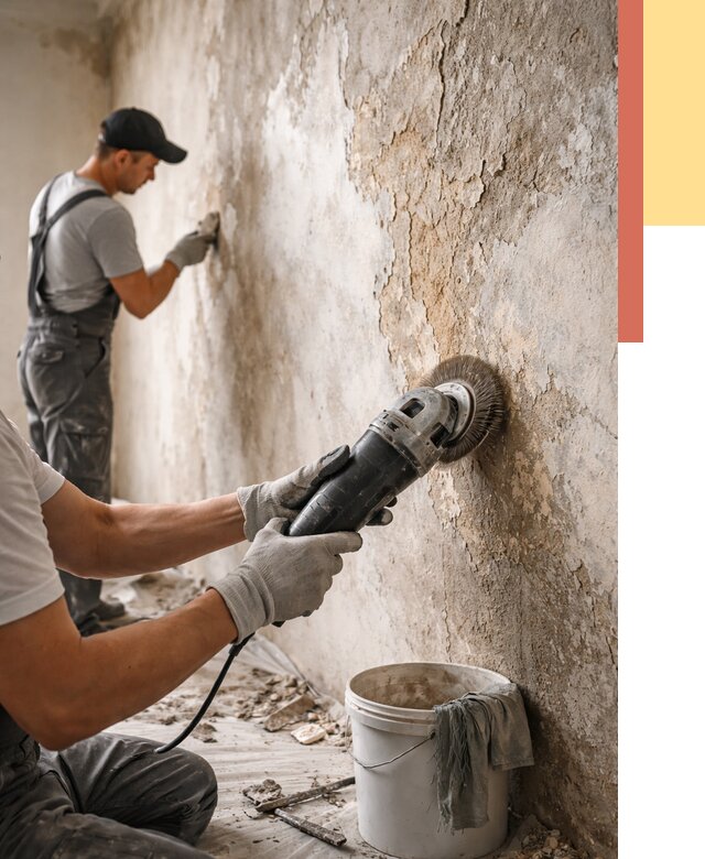 Снятие и удаление краски со стен в Шумерле от 2281 руб. — ОТДЕЛОЧНИК-Шмр