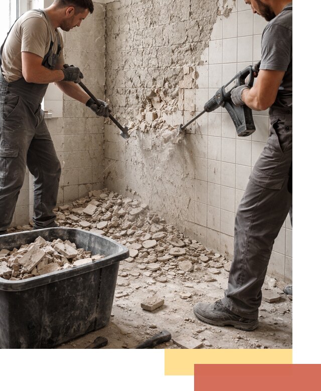 Демонтаж плитки со стен в Шумерле быстро и аккуратно