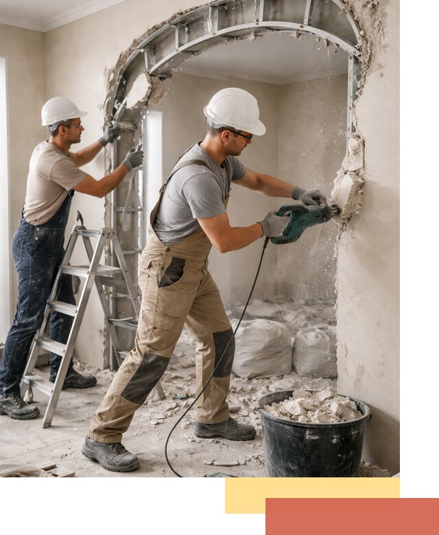 Демонтаж гипсокартонной арки в Шумерле быстро и аккуратно