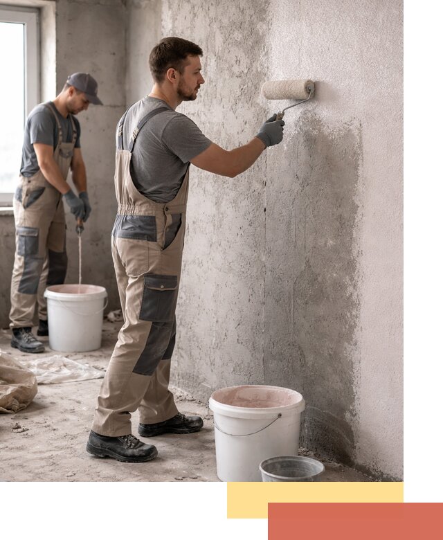 Нанесение бетоноконтакта на стены в Шумерле для последующей отделки