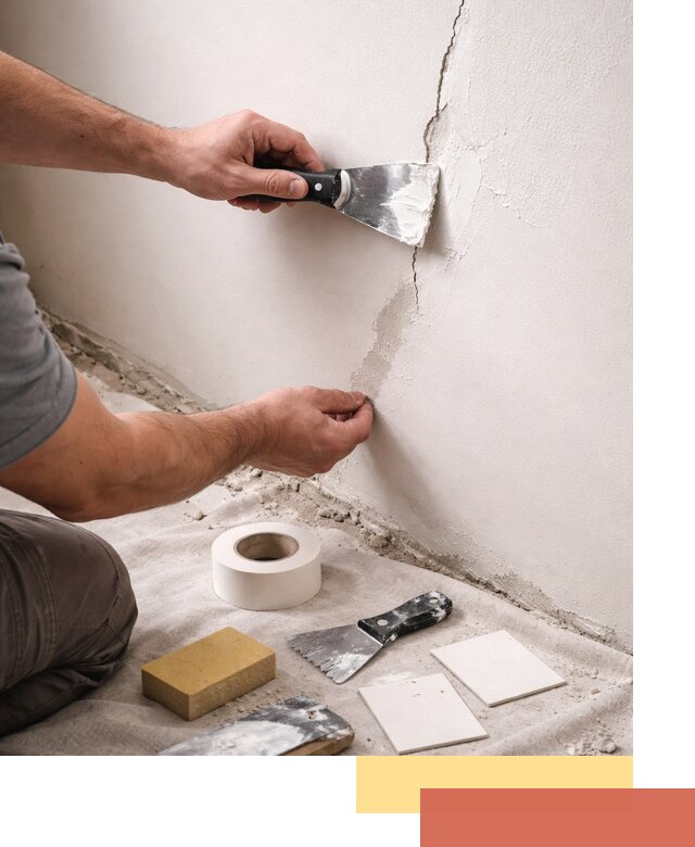 Заделка трещин и сколов в стенах и потолках в Шумерле
