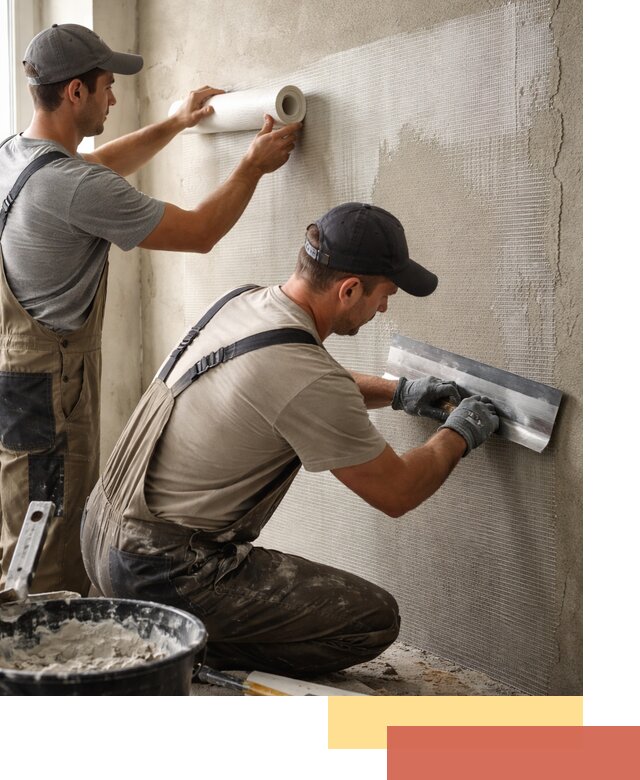 Армирование стен стеклосеткой в Шумерле для прочной отделки