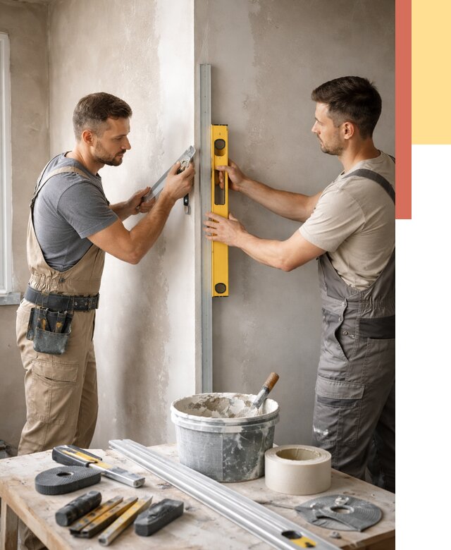 Выведение углов стен в Шумерле от 2010 руб. быстро и недорого | ОТДЕЛОЧНИК-Шмр