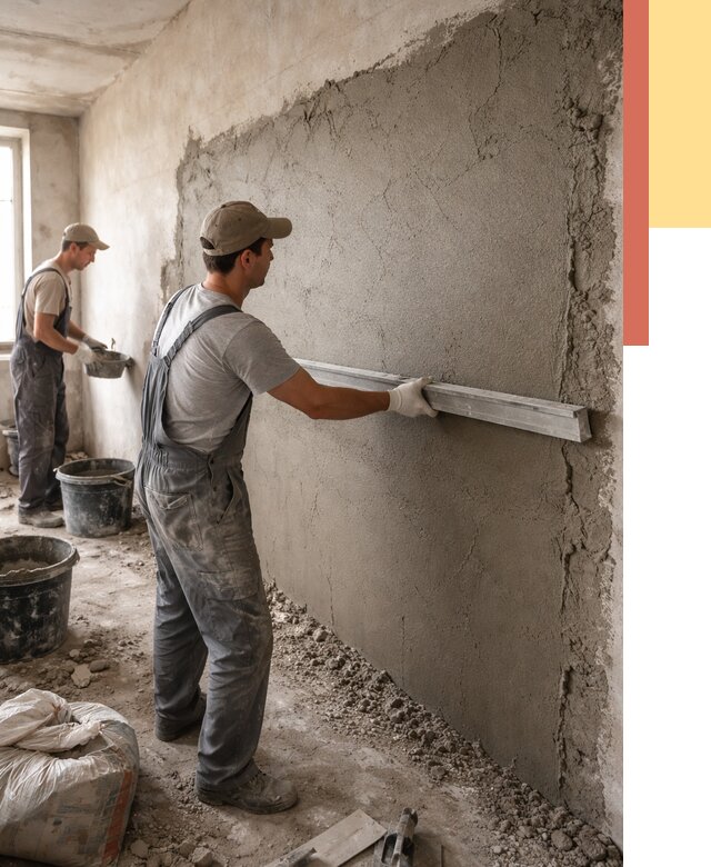 Цементная штукатурка стен в Шумерле от 4888 руб/м2 — быстро и недорого | ОТДЕЛОЧНИК-Шмр