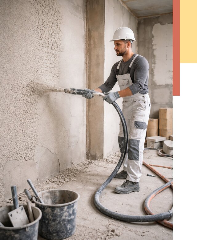 Машинная штукатурка стен в Шумерле под ключ от 7061 руб./м2 | ОТДЕЛОЧНИК-Шмр