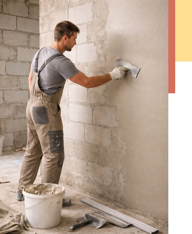 Штукатурка стен из газобетона в Шумерле от 2281 руб./м2 — быстро и недорого | ОТДЕЛОЧНИК-Шмр