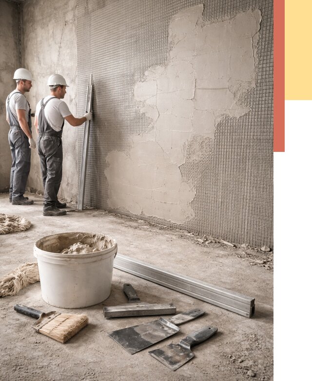 Штукатурка стен по сетке в Шумерле от 5975 руб./м2 — быстро и недорого | ОТДЕЛОЧНИК-Шмр