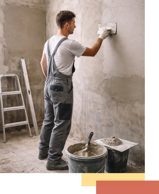 Штукатурка стен в ванной под ключ в Шумерле