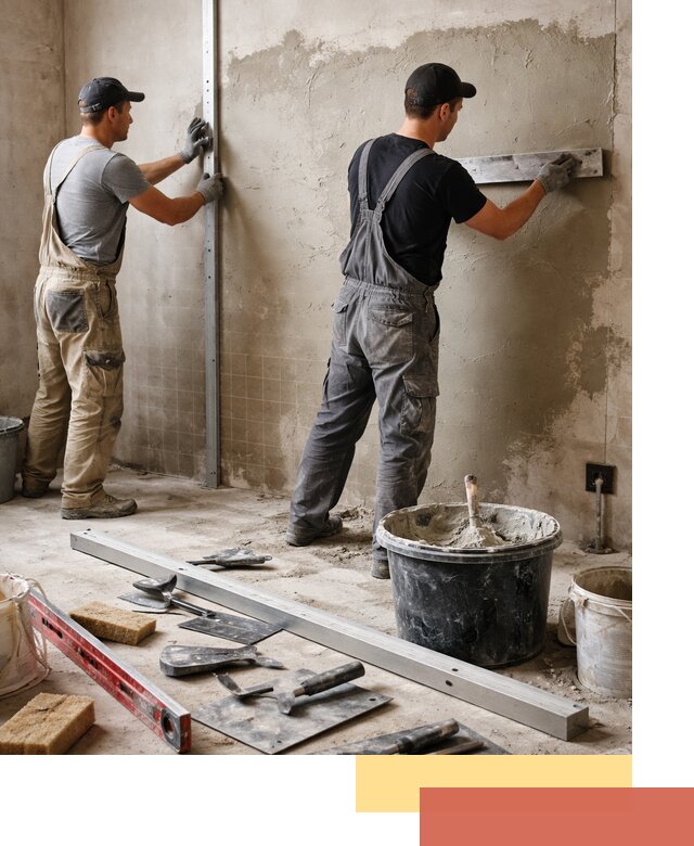Профессиональная штукатурка стен под плитку в Шумерле