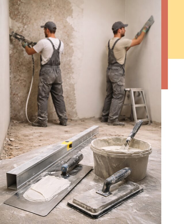 Штукатурка стен под обои в Шумерле от 4888 руб./м2 — выравнивание под обои | ОТДЕЛОЧНИК-Шмр