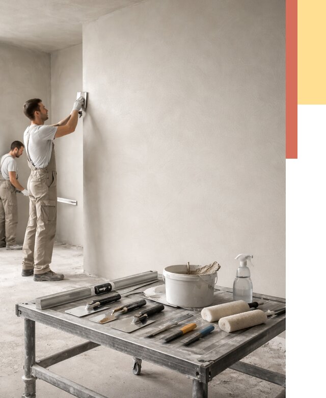 Штукатурка стен под покраску в Шумерле от 4888 руб./м² — качественно и недорого | ОТДЕЛОЧНИК-Шмр