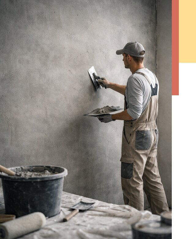 Декоративная штукатурка под бетон в Шумерле от 2716 руб./м² — нанесение под ключ | ОТДЕЛОЧНИК-Шмр