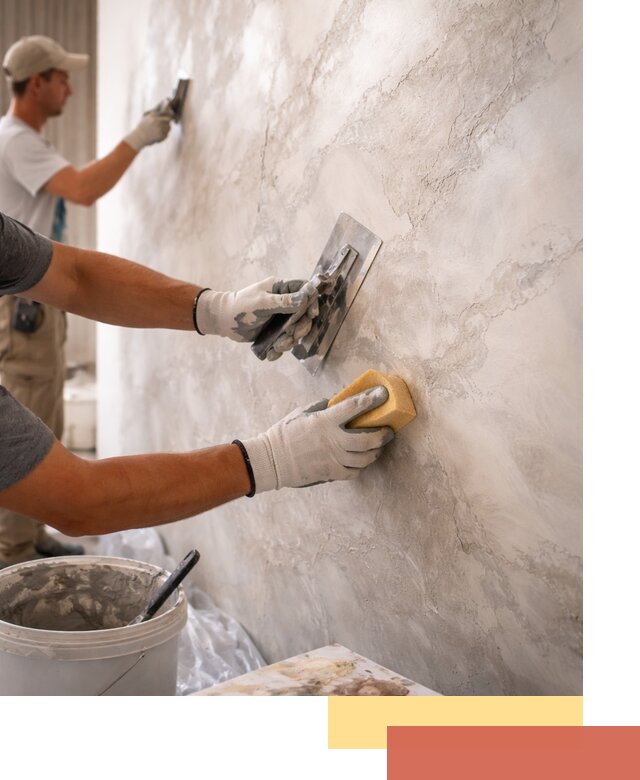 Декоративная штукатурка под мрамор в Шумерле для стен и потолков