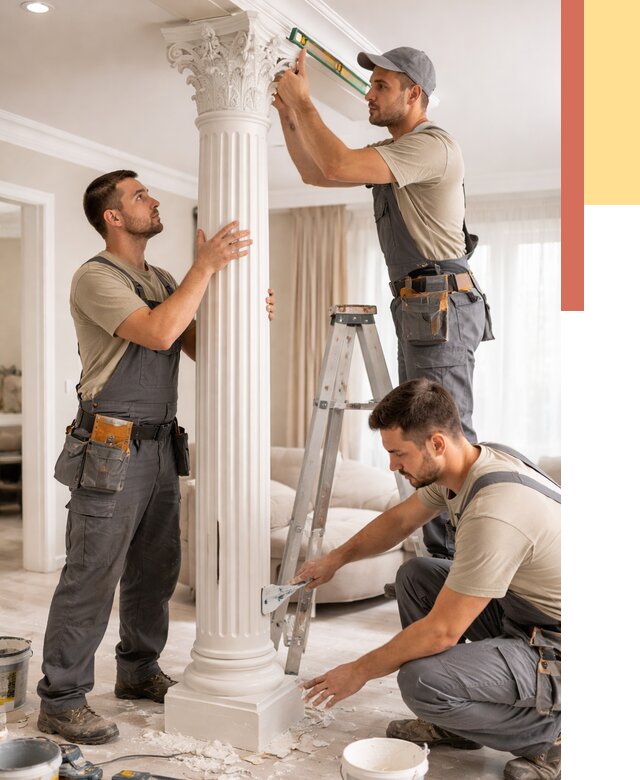 Установка декоративных колонн в Шумерле от 13036 руб. под ключ | ОТДЕЛОЧНИК-Шмр