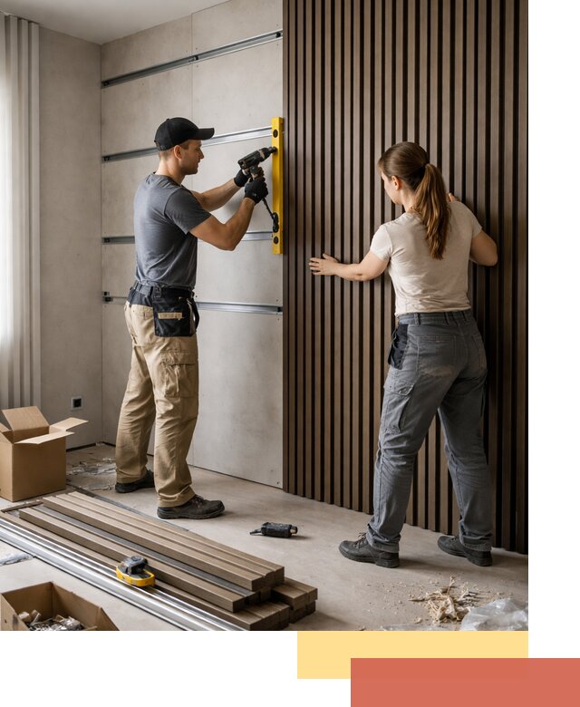 Монтаж реечных панелей на стены в Шумерле