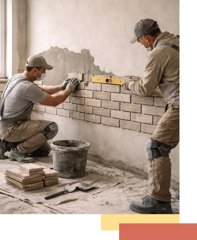 Монтаж декоративного кирпича профессионально в Шумерле