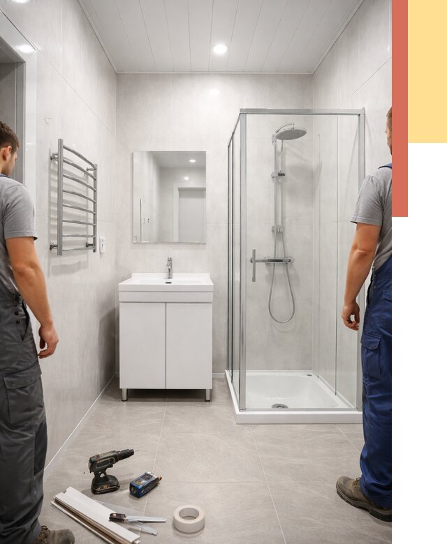 Отделка ванной комнаты панелями ПВХ в Шумерле от 4888 руб. за м2 | ОТДЕЛОЧНИК-Шмр