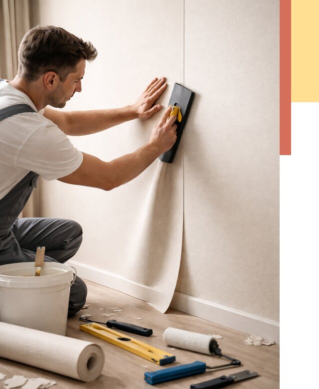 Поклейка виниловых обоев в Шумерле от 4888 руб. | Быстро и недорого — ОТДЕЛОЧНИК-Шмр