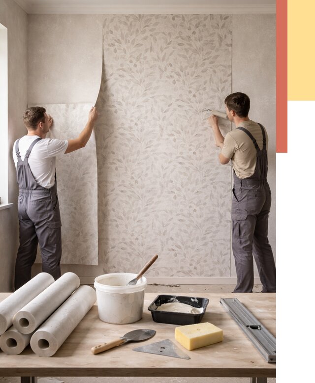 Поклейка обоев с подбором рисунка в Шумерле от 3802 руб. | ОТДЕЛОЧНИК-Шмр - быстро и недорого