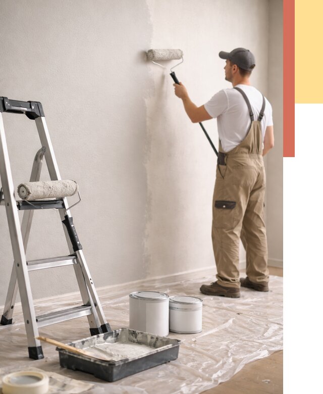 Покраска стен латексной краской в Шумерле от 4888 руб. за м2 | ОТДЕЛОЧНИК-Шмр