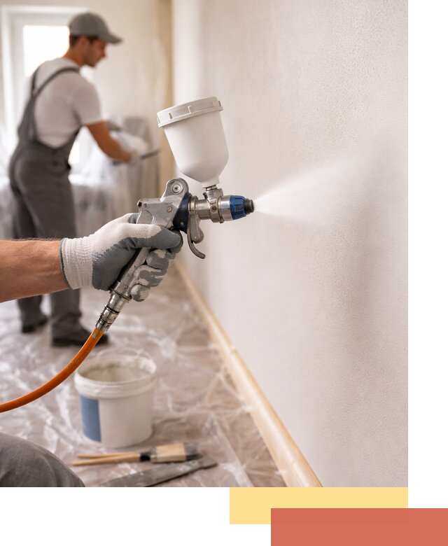 Покраска стен краскопультом в Шумерле быстро и качественно