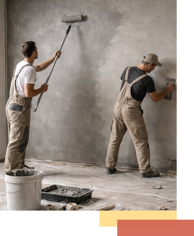 Покраска стен под бетон в Шумерле профессионально и недорого