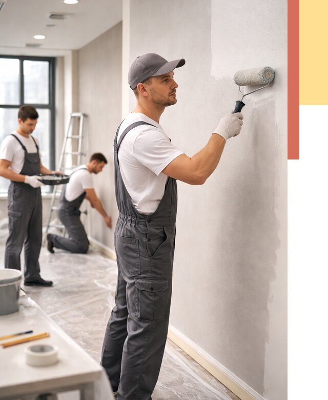 Покраска стен в офисе в Шумерле от 9234 руб. — быстро и недорого | ОТДЕЛОЧНИК-Шмр