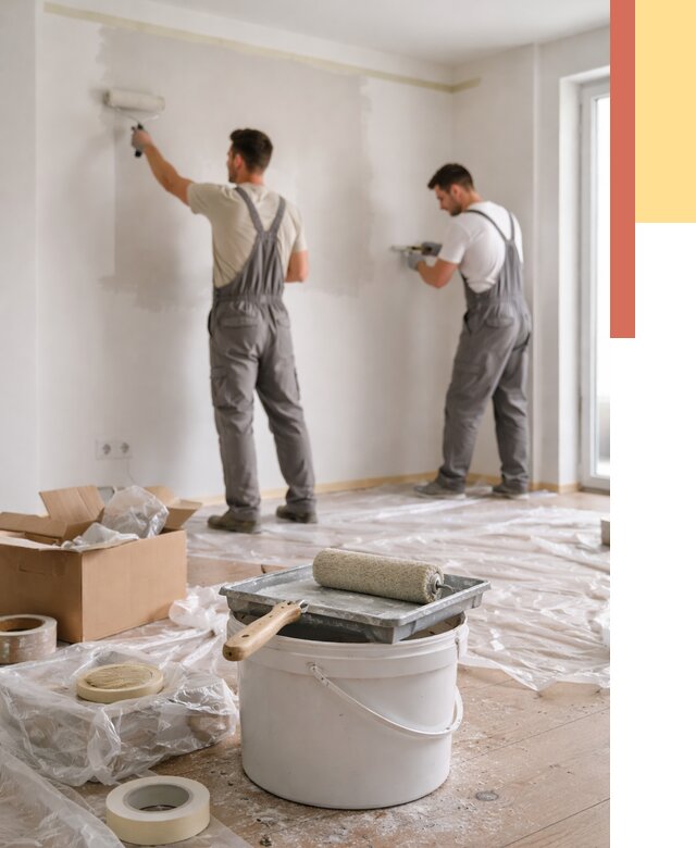 Покраска стен в квартире в Шумерле от 2716 руб/м2 — быстро и недорого | ОТДЕЛОЧНИК-Шмр