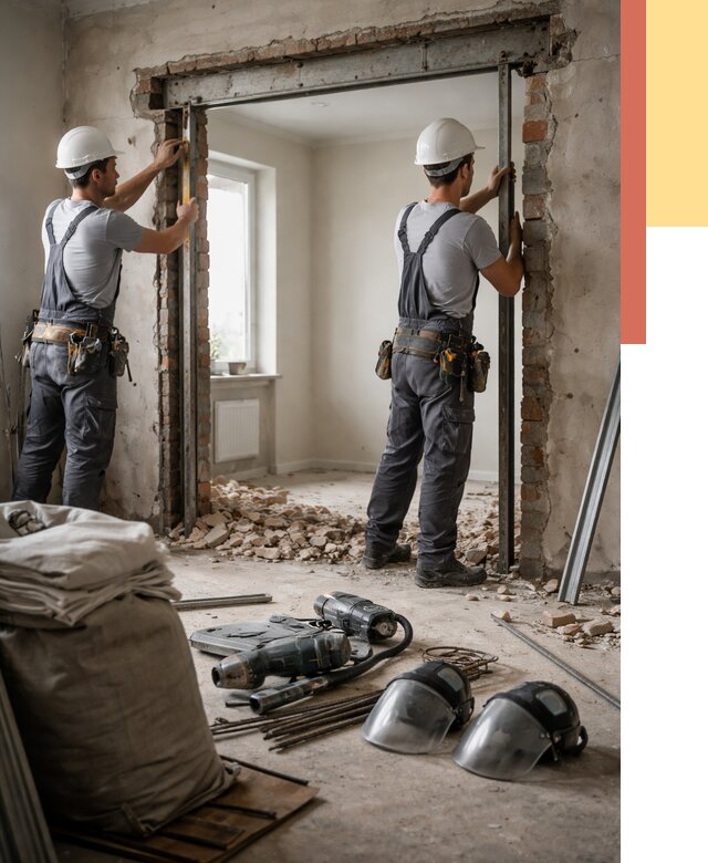 Расширение дверного проема в Шумерле от 13579 руб. под ключ | ОТДЕЛОЧНИК-Шмр