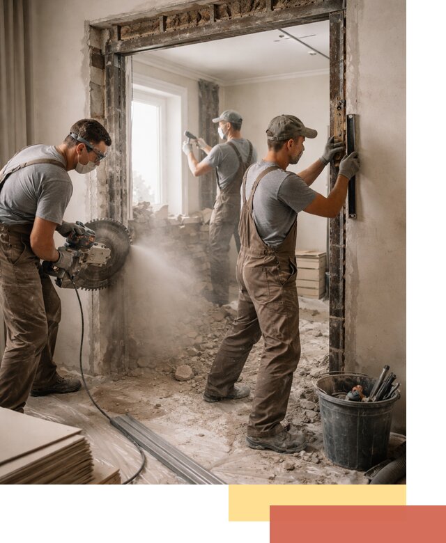 Расширение дверного проема под установку новой двери в Шумерле