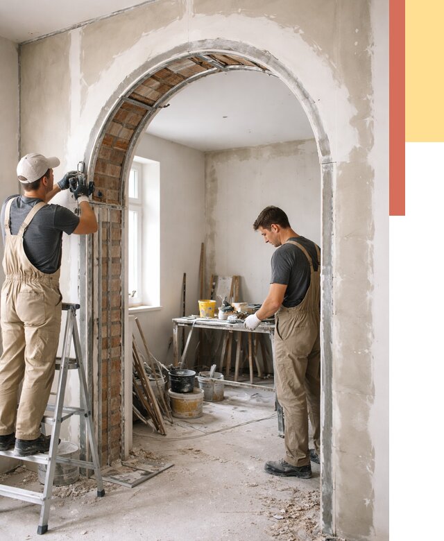 Устройство арочного проема в Шумерле от 10320 руб. под ключ — быстро и недорого | ОТДЕЛОЧНИК-Шмр