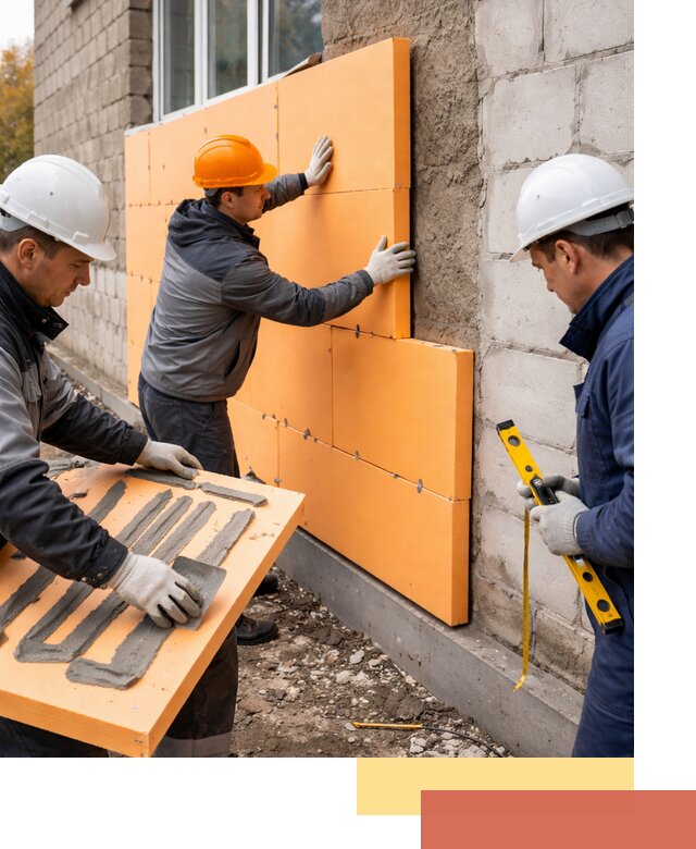 Утепление фасада пеноплексом под ключ в Шумерле