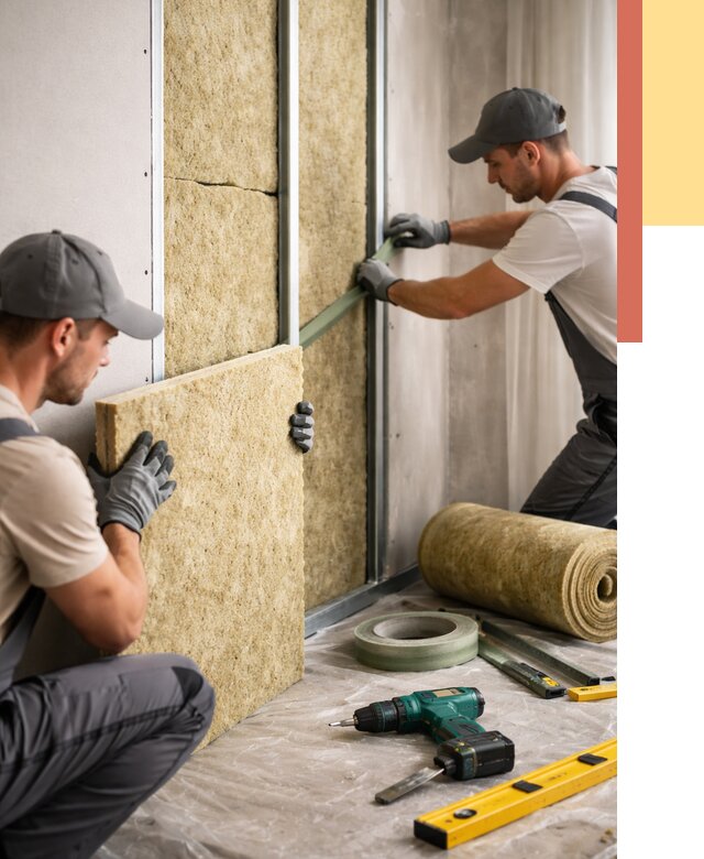 Шумоизоляция стен в Шумерле под ключ от 2010 руб. | ОТДЕЛОЧНИК-Шмр