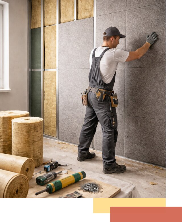 Профессиональная шумоизоляция стен в Шумерле для квартиры и офиса