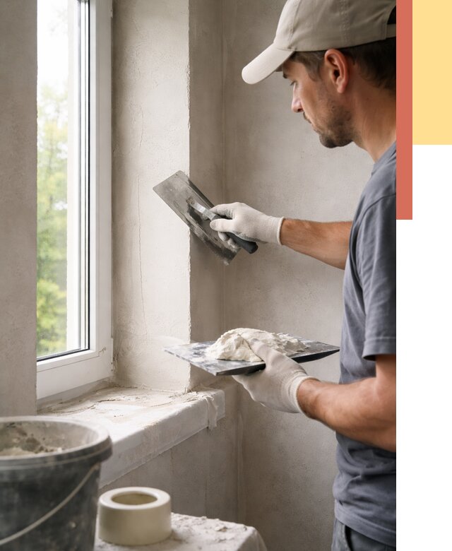 Штукатурка откосов в Шумерле от 4888 руб/м² — услуги и выравнивание под ключ | ОТДЕЛОЧНИК-Шмр