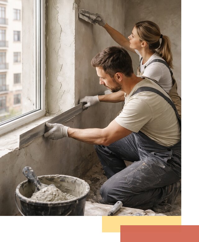 Штукатурка откосов дверей и окон профессионально в Шумерле