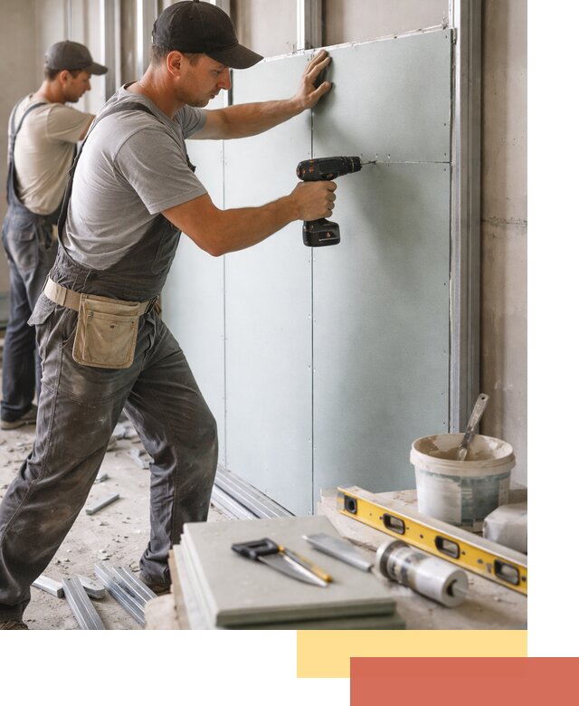 Кладка влагостойких перегородок ПГП в Шумерле