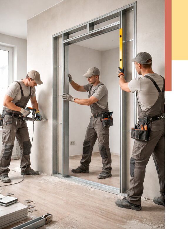 Устройство дверного проема в перегородке в Шумерле от 4888 руб. под ключ | ОТДЕЛОЧНИК-Шмр