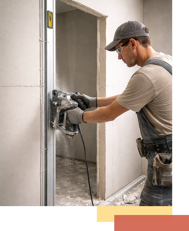 Устройство дверного проема в перегородке в Шумерле