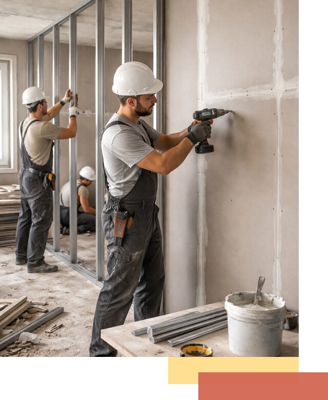 Перегородки из огнестойкого гипсокартона в Шумерле под ключ