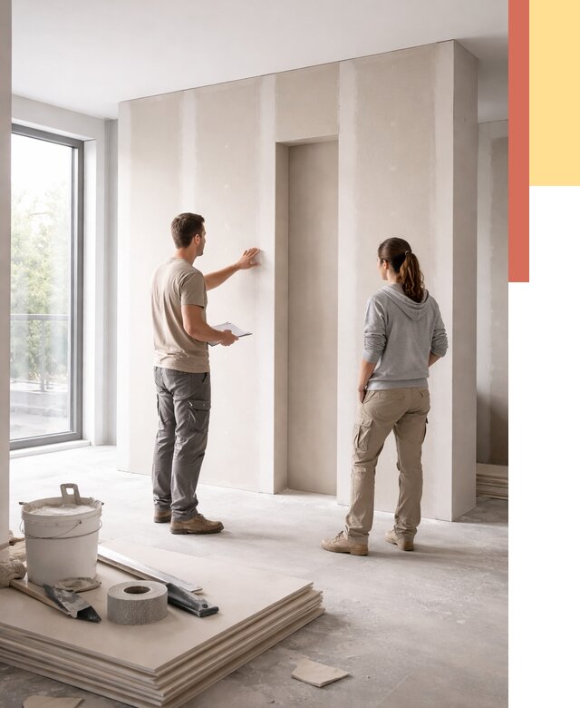 Зонирующая перегородка из гипсокартона в Шумерле от 3042 руб. под ключ | ОТДЕЛОЧНИК-Шмр