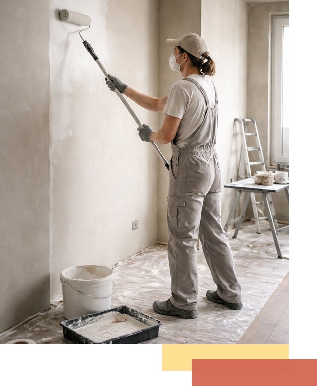 Покраска перегородок из гипсокартона в Шумерле качественно и недорого