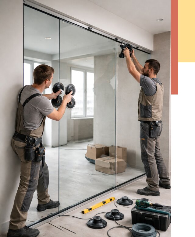 Монтаж стеклянных перегородок в Шумерле от 7061 руб. | ОТДЕЛОЧНИК-Шмр