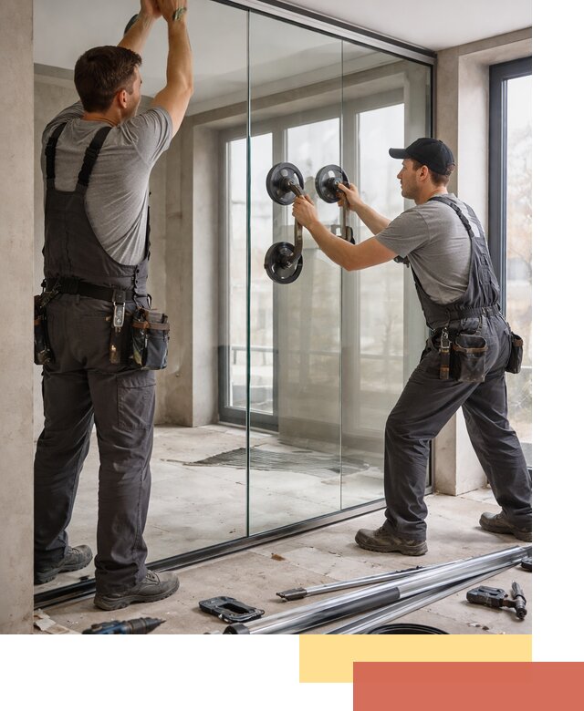 Цельностеклянные перегородки под ключ в Шумерле