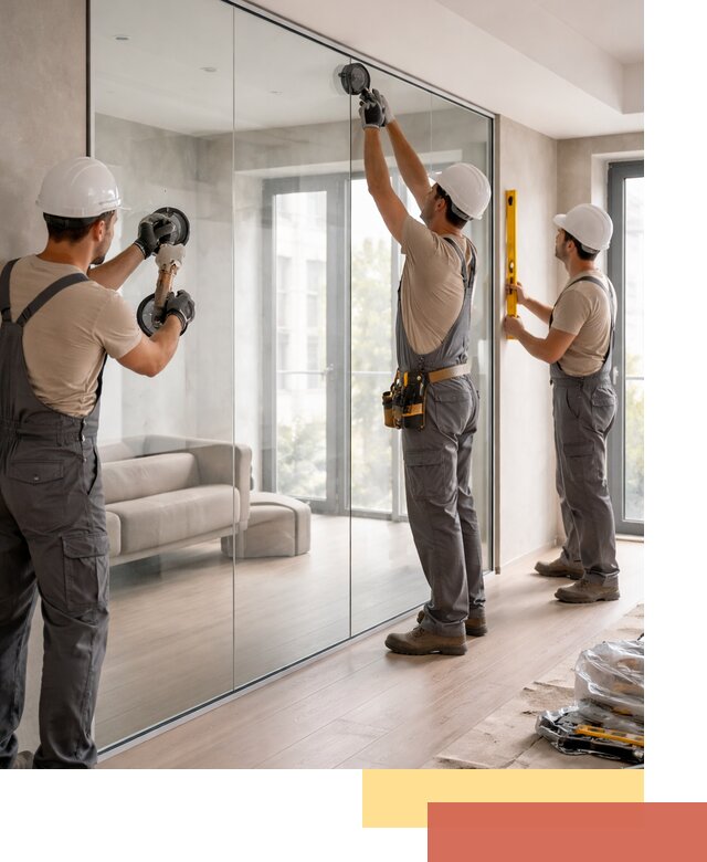 Перегородки из закаленного стекла в Шумерле для офисов и квартир