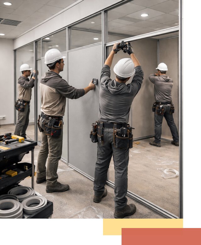 Мобильные офисные перегородки под ключ в Шумерле