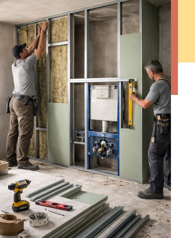 Установка сантехнических перегородок в Шумерле от 9234 руб. | ОТДЕЛОЧНИК-Шмр