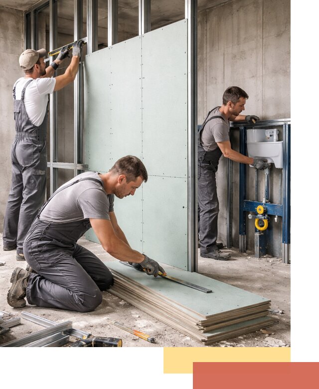 Монтаж и ремонт сантехнических перегородок в Шумерле