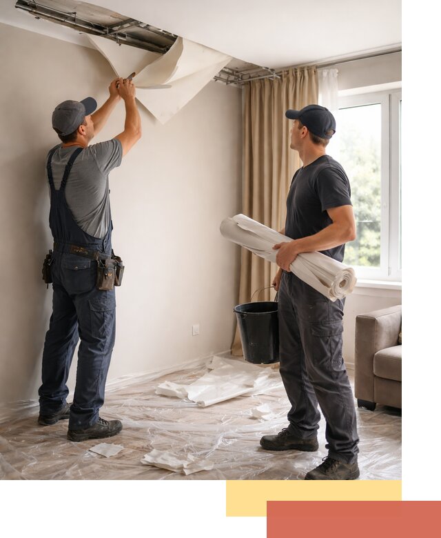 Демонтаж натяжного потолка в Шумерле быстро и аккуратно